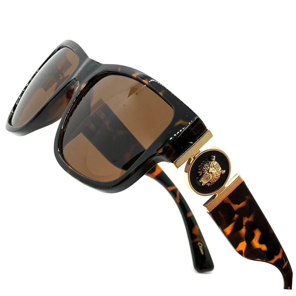 Men's Tortoise Sunglasses Brown Lens Fashion Shades Street Hip Hop Wear‎ Lentes